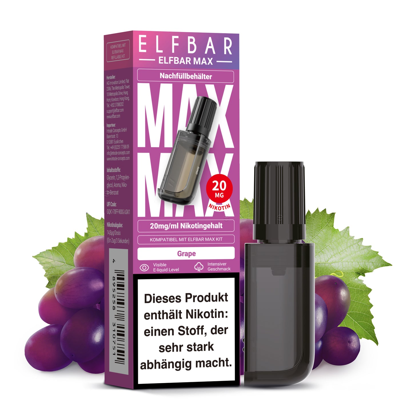 ELFBAR MAX Pod – Bis zu 6000 Züge | Intensiver Geschmack & Langanhaltender Dampfgenuss